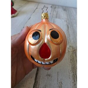 Inge glas glass pumpkin Halloween jack o'lantern ornament Xmas tree Germany